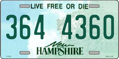 NH license plate 3644360