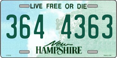 NH license plate 3644363