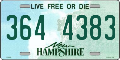 NH license plate 3644383