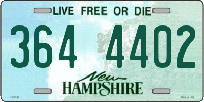 NH license plate 3644402