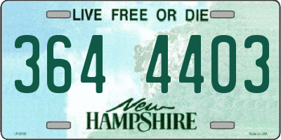 NH license plate 3644403