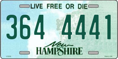 NH license plate 3644441