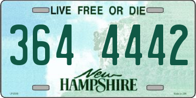NH license plate 3644442