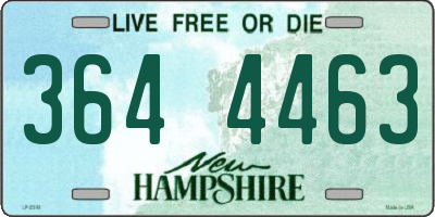 NH license plate 3644463