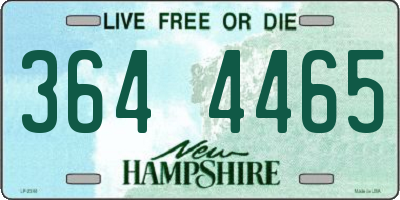 NH license plate 3644465