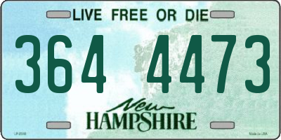 NH license plate 3644473
