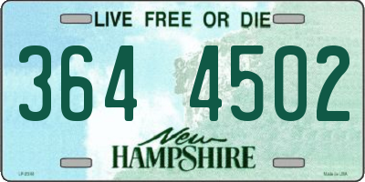 NH license plate 3644502