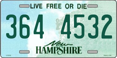 NH license plate 3644532