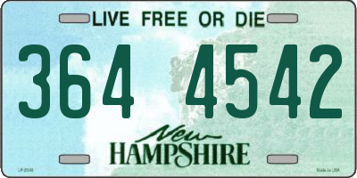 NH license plate 3644542