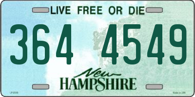 NH license plate 3644549