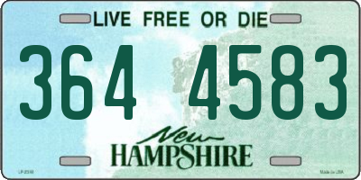 NH license plate 3644583