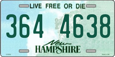 NH license plate 3644638
