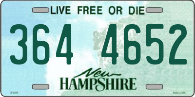 NH license plate 3644652