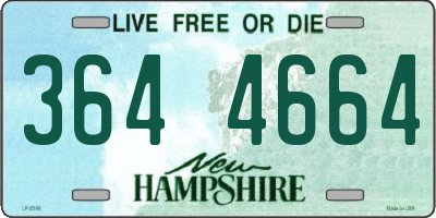 NH license plate 3644664