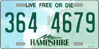 NH license plate 3644679