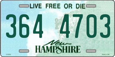 NH license plate 3644703
