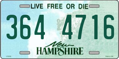 NH license plate 3644716
