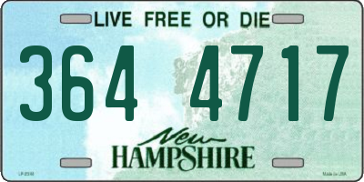 NH license plate 3644717
