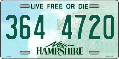 NH license plate 3644720