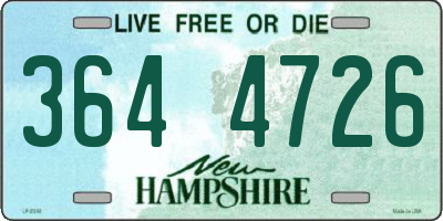 NH license plate 3644726