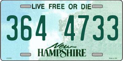 NH license plate 3644733