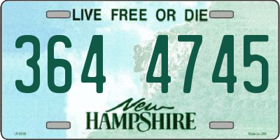 NH license plate 3644745