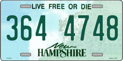 NH license plate 3644748