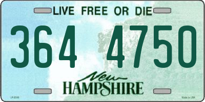 NH license plate 3644750