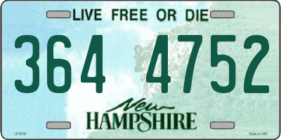 NH license plate 3644752