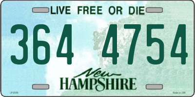 NH license plate 3644754