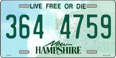 NH license plate 3644759