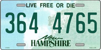 NH license plate 3644765