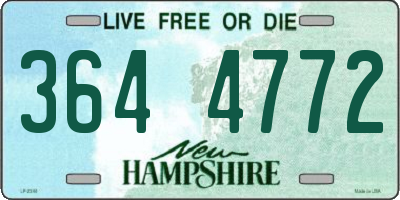 NH license plate 3644772