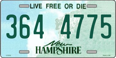 NH license plate 3644775