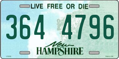 NH license plate 3644796
