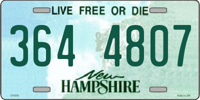 NH license plate 3644807