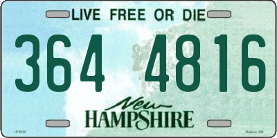 NH license plate 3644816