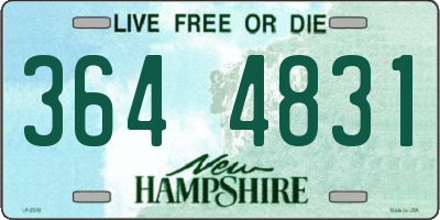 NH license plate 3644831