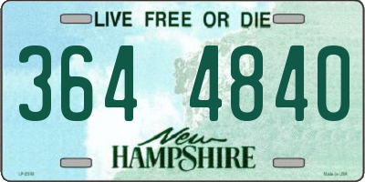 NH license plate 3644840
