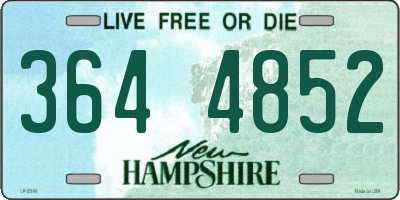 NH license plate 3644852