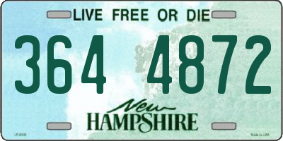 NH license plate 3644872