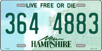 NH license plate 3644883