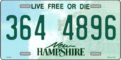 NH license plate 3644896