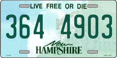 NH license plate 3644903