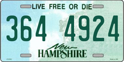 NH license plate 3644924