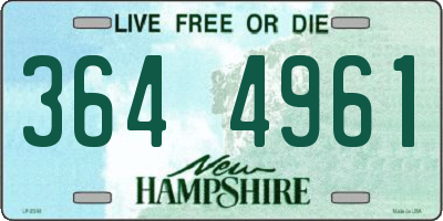 NH license plate 3644961