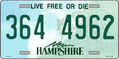 NH license plate 3644962