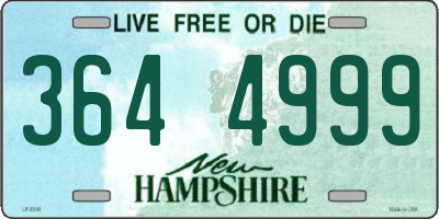 NH license plate 3644999