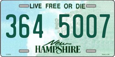 NH license plate 3645007