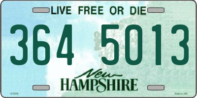 NH license plate 3645013